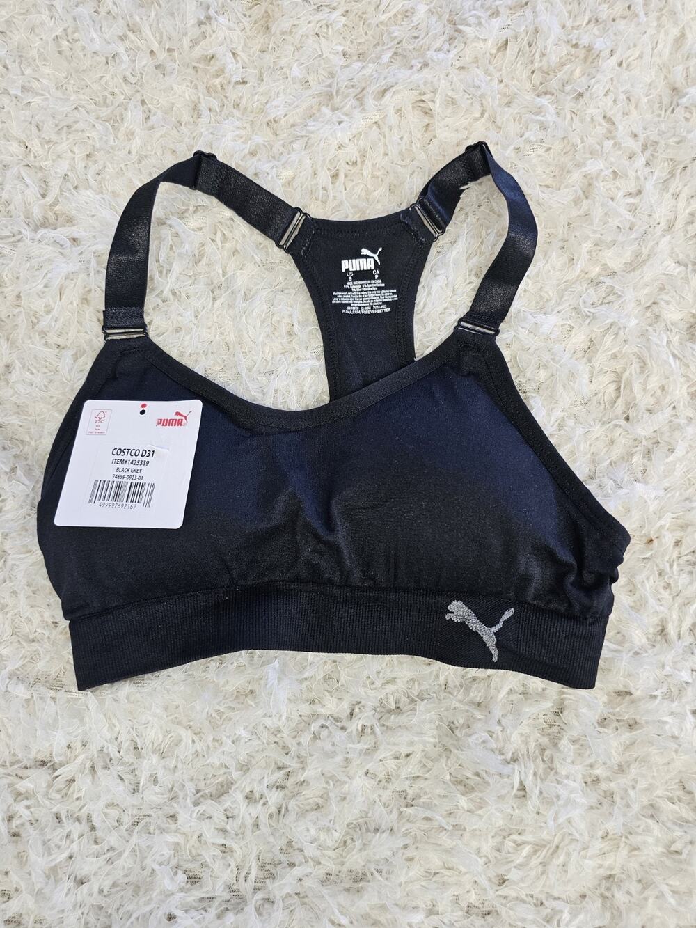 PUMA Seamless Sports Bra NWT Women S Racerback Padded Activewear Gym Workout